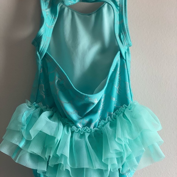 3T cat & Jack mermaid print ruffle one piece swimsuit - Picture 5 of 5